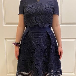 Beautiful navy Ted Baker lace dress 💙